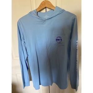 Vineyard vines Kids 100%cotton whale long sleeve hoodie Tee Size 18